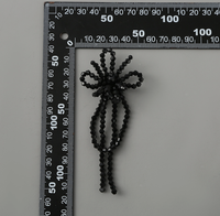 Patch de fleurs perlées 3D multicolores fait main, applique à pompons perlés personnalisable pour accessoires de robe de soirée DIY