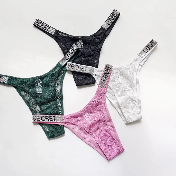 Women Embroidery Transparent Lace G-string Sexy Lingerie Women's Underwear Thongs Solid Female Briefs Women's Panties