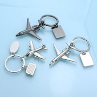Porte-clés en alliage de zinc 3D, avion d'aviation civile, modèle créatif d'avion Airbus, porte-clés souvenir de voyage aérien, porte-clés avion, cadeau