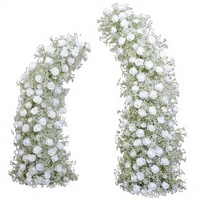 Décorations de mariage personnalisées, arche de fleurs en soie douce, gypsophile fait main, toucher naturel, élégant, Saint-Valentin, maison, jardin