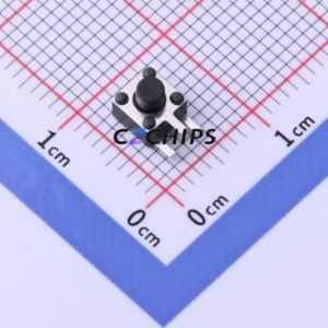 YTS1H0172DBT10 Tactile Switch Through hole Component (THT) Switch Single Pole Single Throw Round Button 2.5N Right Angle Insert - Product Image 1