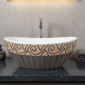 Nouveau design de lavabo de salle de bain en céramique, carré ou rond, à poser sur meuble, pour usage commercial - Product Image 6