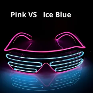 Không dây LED Light-emitting màn trập kính hai màu Red & Blue nhựa Đảng Disco bar bầu không khí đạo cụ tất cả các mùa - Product Image 6