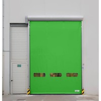 Высокоскоростные рулонные ворота ADV2 с самовосстановлением, класс ветроустойчивости 2, звукоизоляция 60 дБА, алюминий+ПВХ, промышленные холодостойкие ворота