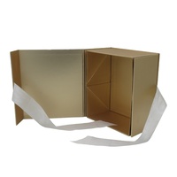 Emballage en papier magnétique rigide et pliable, boîte-cadeau dorée, 50 pièces, carton rigide personnalisé