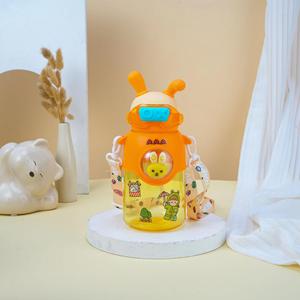 Cartoon Children's Water Cup High Value Cute Doll Student Portable Straw Bottle Plastic Cups Wholesale School Gifts - Product Image 4