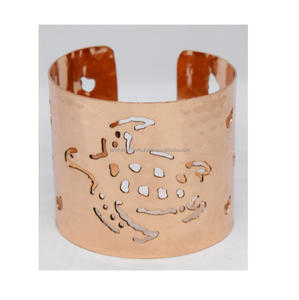 2025 Greek Winter artisan <b>copper</b> wrist cuff Christmas Hammered Narrow 3mm Cuff Bracelet Ladies Long Winter Coats Jewelry - Product Image 4