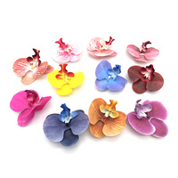 Jolie fleur artificielle personnalisée orchidée papillon Ornements décoratifs exagérés en 3D de Phalaenopsis Fleur de Phalaenopsis réaliste