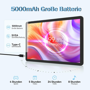 10 inch Android 13 mtk6771 12GB 1TB 5MP + 13MP kép máy ảnh mỏng Kim Loại Cơ thể màn hình cảm ứng trẻ em học tập nhà máy trực tiếp không dây - Product Image 5