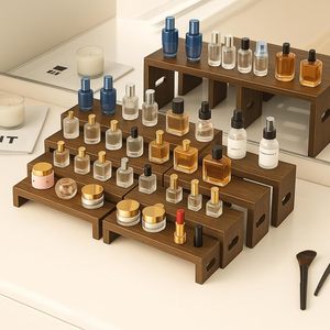 Wooden Jewelry Display Stand Storage Rack For Pendant <b>Necklace</b> Accessory Organizer Counter Display Props Retro Color - Product Image 1
