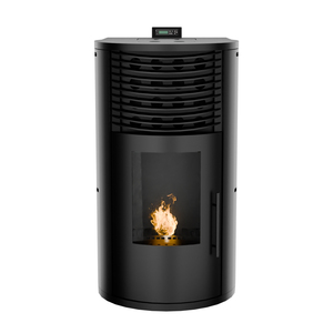 Poêle à granulés de bois autoportant en fonte de conception moderne <span class=keywords><strong>20KW</strong></span> gazogène intérieur automatique économie d'énergie pour le chauffage du salon - Product Image 2