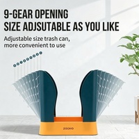 Poubelle ménagère innovante |   Ouverture réglable à 9 vitesses avec crochets de fixation pour sacs poubelles |   Poubelle intérieure pour cuisine et salle de bain