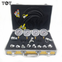 Universal Digital Pressure Gauge Measuring Instruments Excavator Hydraulic Pressure Gauge Test Kit 0-60Mpa Pressure Gauges