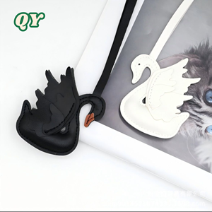 QY Luxury Handmade Swan PU <b>Leather</b> <b>Keychain</b> Elegant Handbag Charm Fashion Pendant Gift for Women - Product Image 6