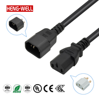 Câble d'alimentation avec connecteurs IEC320 C13 C14 C19 C20 C21, longueur et couleur personnalisées, rallonges d'alimentation pour rack GPU, courant élevé