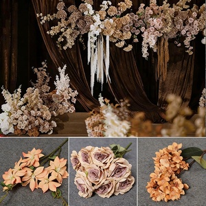 ชุดดอกไม้ประดิษฐ์ LUYI Coffee Series สำหรับตกแต่งช่อดอกไม้งานแต่งงาน ดอกไม้แขวนเพดาน สีคาราเมล วัสดุทำดอกไม้ ทำด้วยมือ - Product Image 4
