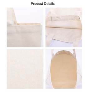 Bolsa de Compras de Lona Reutilizable Ecológica al por Mayor, Bolsa de Lona Lisa de Algodón con Logotipo Personalizado Impreso - Product Image 2