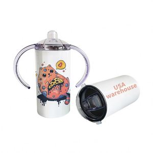 Bouteille d'eau <span class=keywords><strong>isotherme</strong></span> pour bébé de 12 oz, modèle skinny, vierge pour sublimation, avec paille droite anti-fuite, couvercle et paille - Product Image 6