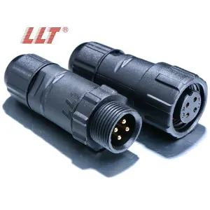 LLT Factory 2 3 4 5 6 7 8 9 10 Pin M14 4 Wire 250V 15A Waterproof Cable Connector