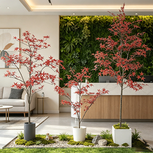 Albero di Acero Rosso Simulato di Alta Qualità in Stile Zen per Soggiorno, Resistente alle Intemperie, per Giardino, Patio e <span class=keywords><strong>Balcone</strong></span> - Product Image 3