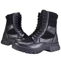 Bottes tactiques mi-hautes pour hommes, respirantes, d'entraînement, avec fermeture éclair, antidérapantes, embout renforcé, pointures 38-48