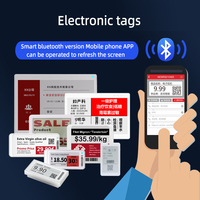 Étiquettes de rayon électroniques 2,13" 2,66" 2,9" Quatre couleurs Étiquettes de prix sans fil Affichage numérique intelligent E-link E-paper ESL pour supermarché