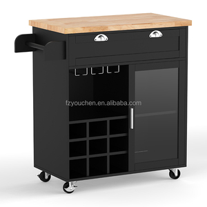 Armoire de rangement blanche avec 2 tiroirs, buffet de cuisine, meuble de rangement pour salle à manger - Product Image 5