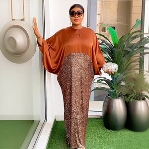 <span class=keywords><strong>H</strong></span> & D African Fashions <span class=keywords><strong>Vestidos</strong></span> Fo Robe Lentejuelas Ropa de <span class=keywords><strong>mujer</strong></span> de gran tamaño Vestido largo - Product Image 2