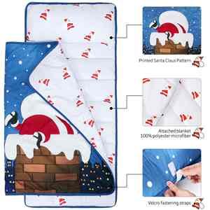 Saco de Dormir para Bebés y Niños Pequeños con Almohada, Edredón de Forro Polar Suave para Niños, Tapete de Viaje para Siesta, Ropa de Cama Infantil, 75*150cm - Product Image 4