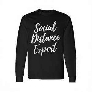 Camiseta de manga larga Social Distance Expert Anti Social Introvert Meme - Product Image 2