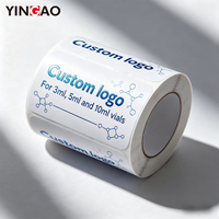 Étiquettes personnalisées en rouleau pour flacons 3ml 5ml 10ml, autocollants résistants aux UV, à l'eau et aux basses températures, avec logo, pour petits flacons de laboratoire