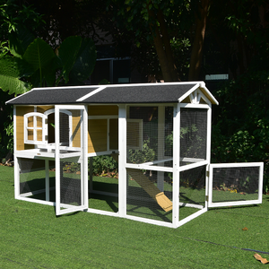 D51-349 Poulailler en bois d'extérieur <span class=keywords><strong>direct</strong></span> d'usine, cage à poulets en bois adaptée aux lapins, poules et petits animaux - Product Image 1