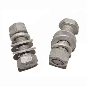 उच्च शक्ति स्टील हेक्स सिर बोल्ट उच्च जस्ता गर्म-डुबकी गैल्वेनाइजेशन दीन मानक A2-70 के साथ डबल अंत करना - Product Image 4