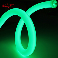 30mm 360 °   Silicone Neon Flex IP65 RGB 2x108LEDs/m, 5,56 cm, découpable, pliable 3-5 cm pour structure de mur d'escalade de terrain de jeu