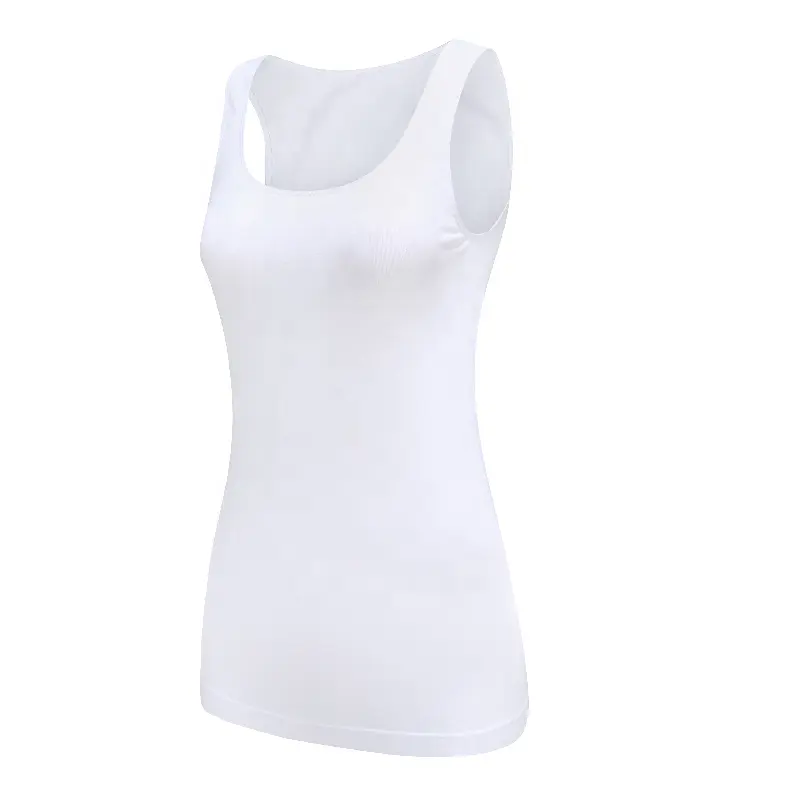 Single Jersey tejer ropa interior de bambú camiseta damas personalizado sin Yoga blanco las mujeres tanque de las mujeres