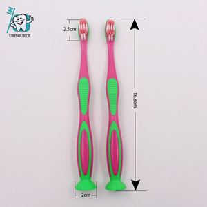 Brosse à dents pour enfants, poils souples, poignée ergonomique, couleur rose vert MC306 - Product Image 3