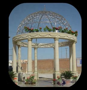 Pérgola Exterior <span class=keywords><strong>de</strong></span> Diseño Personalizado, Columnas <span class=keywords><strong>de</strong></span> Piedra Talladas a Mano, Gazebo <span class=keywords><strong>de</strong></span> Mármol para Uso en Hoteles - Product Image 5