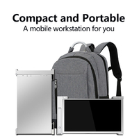 Extension d'écran d'ordinateur portable de 15.6 pouces avec panneau IPS à double affichage intégré Interface de type C pour ordinateur portable compatible avec Win/Mac