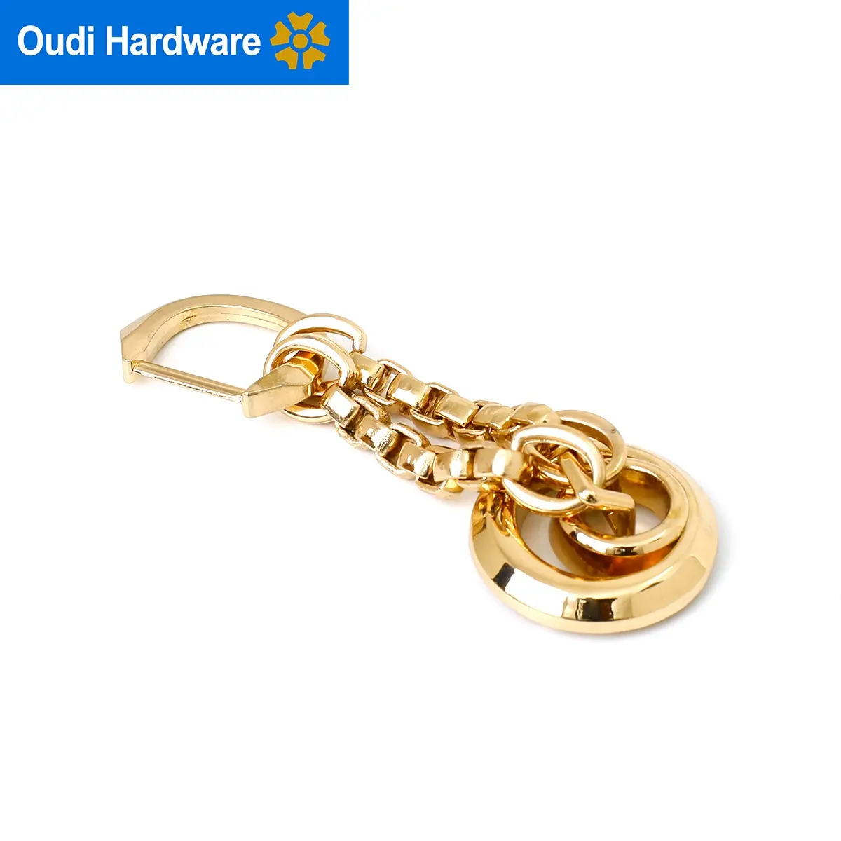 Light Gold Metal Chain Strap For Bag Luxury Handbag Decorative Buckle Bag Metal Chain Link