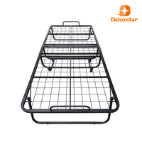 Lit pliant inclinable moderne et minimaliste avec matelas intégré et roulettes verrouillables pour appartement, hôtel, maison, bureau, chambre à coucher