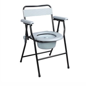 <b>Folding</b> <b>Commode</b> Chair With High Back Portable Toilet Chair For Elderly And Disabled Hospital Use - Product Image 1