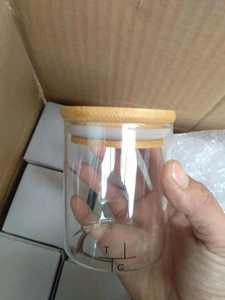 70/100/800/1000/1800/2100ml Handblown Airtight Food Grade Kitchen Storage <strong>Glass</strong> Canisters <strong>Glass</strong> <strong>Jar</strong> <strong>With</strong> Bamboo <strong>Lids</strong> - Product Image 2