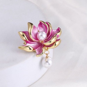 Broche de Flor de Loto Estilo Chino, Accesorio para Traje, Broche Elegante Retro para Cheongsam, Corsage para Mujer - Product Image 2
