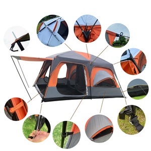 Tente de camping en gros de Chine, deux chambres, double couche, pour la famille, pour le camping en plein air - Product Image 6