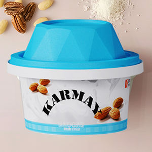 Nouveau design PP de qualité alimentaire 170ml rond Bule tasse de yaourt bio avec grain - Product Image 1