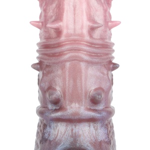 Factory Price Monster Penis Sleeve Male Cock Enlarger Sexy Tools Silicone Realistic Wolf Cock Cover <b>Dildo</b> Sheath Sex Adult Men - Product Image 2