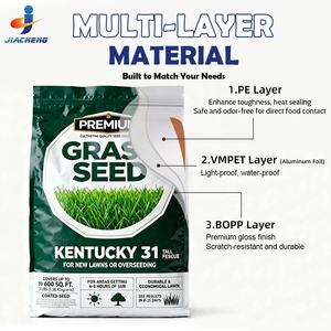 Bolsas de Embalaje de Semillas de Fertilizante Agrícola con Fondo Plano de Plástico Laminado de Alta Barrera Impresas Personalizadas <span class=keywords><strong>para</strong></span> Semillas de Césped - Product Image 4