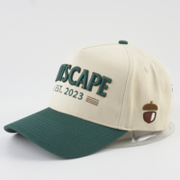 Gorra Deportiva Casual de Cinco Paneles con Bloques de Color, MOQ Bajo, Bordado 3D Personalizado en Varios Colores