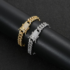 Hip Hop Cuban <b>Bracelet</b> 10mm Men's <b>Bracelet</b>, Personalized Cuban Jewelry Tanjing Fashion Lijing Necklace - Product Image 5