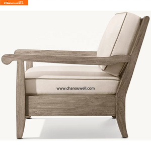 Set di Sedie Lounge in Teak Moderno Ispirato <span class=keywords><strong>all</strong></span>'Estetica del Giardino <span class=keywords><strong>Inglese</strong></span>, Mobili da Esterno Resistenti e Impermeabili per Tutte le Stagioni - Product Image 3